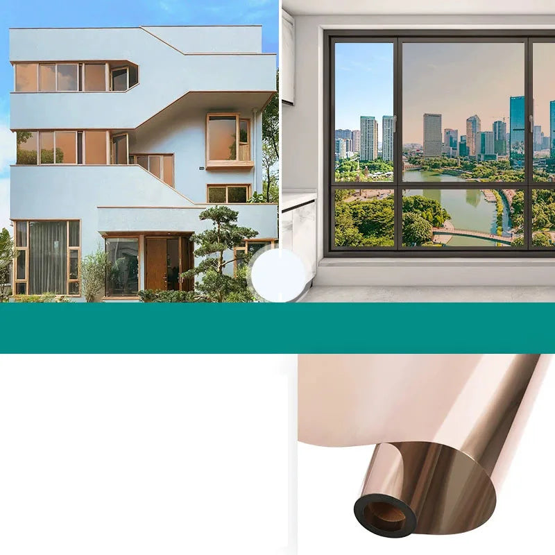 Household Insulated Glass Film Windows Balconies Privacy Protection Sun Protection One-Way Mirrors Window Film Stickers