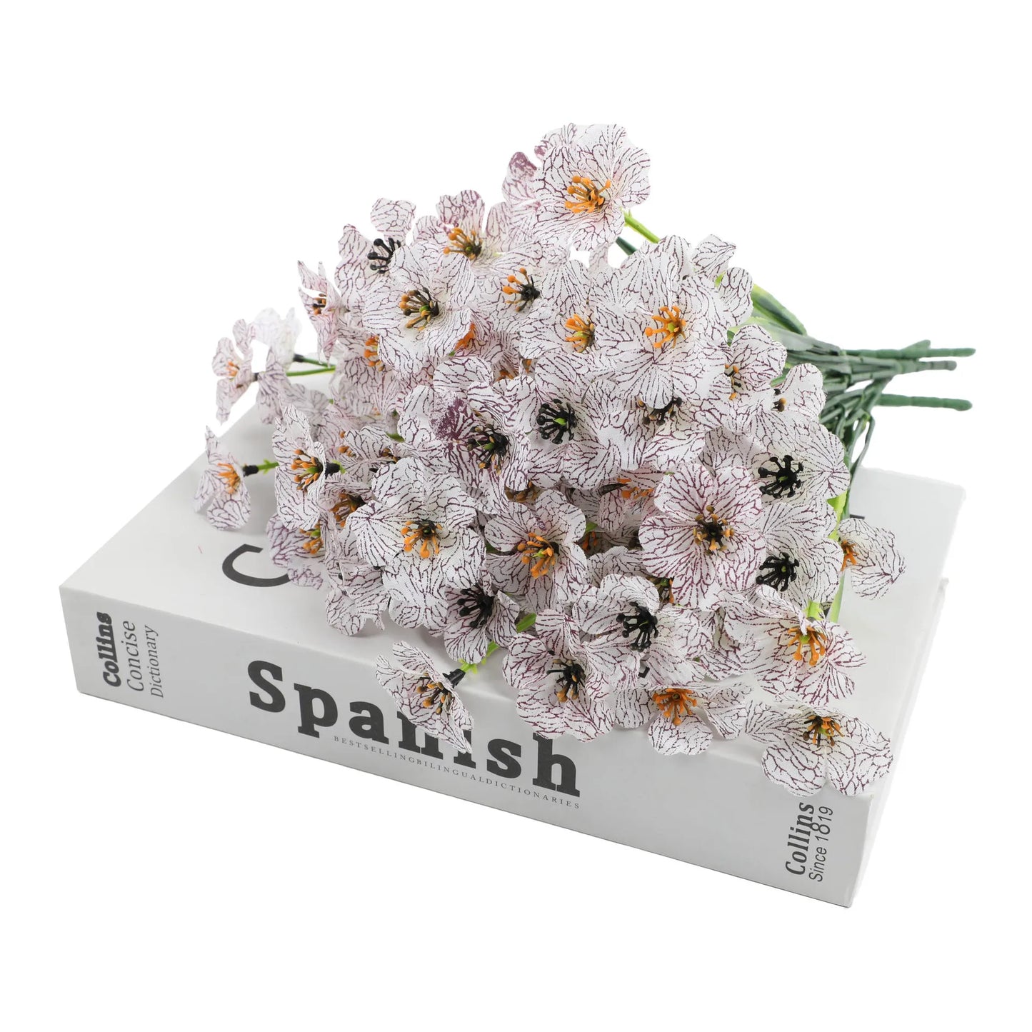 Outdoor Artificial Violet Spring Grass Flowers Faux Plastic Plants UV Protected for Home Garden Decoration