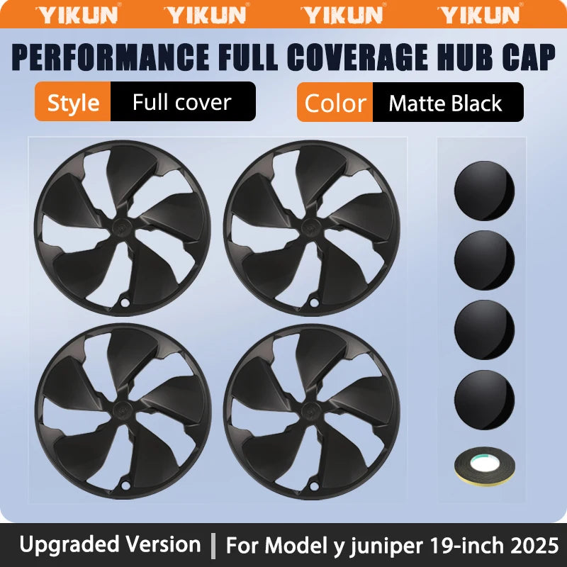 4PCS Hubcaps for Tesla Model Y Juniper 19 Inch 2025 Performance Replacement Wheel Cover Automobile Hub Cap Full Rim Accessories