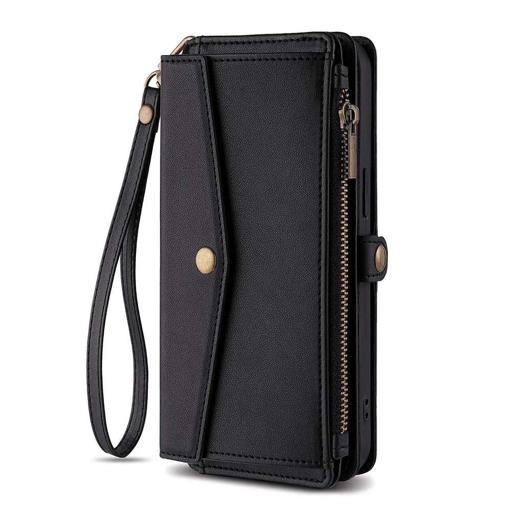 Flip Cover Wallet Phone Case For Samsung Galaxy S26 S25 S24 S23 S22 S21 FE Plus Ultra Edge 5G PU Leather Multi-Functional Bags