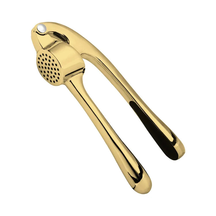 LMETJMA Premium Garlic Press Stainless Steel Garlic Mincer Garlic Crusher Easy to Squeeze and Clean Kitchen Tools JT202