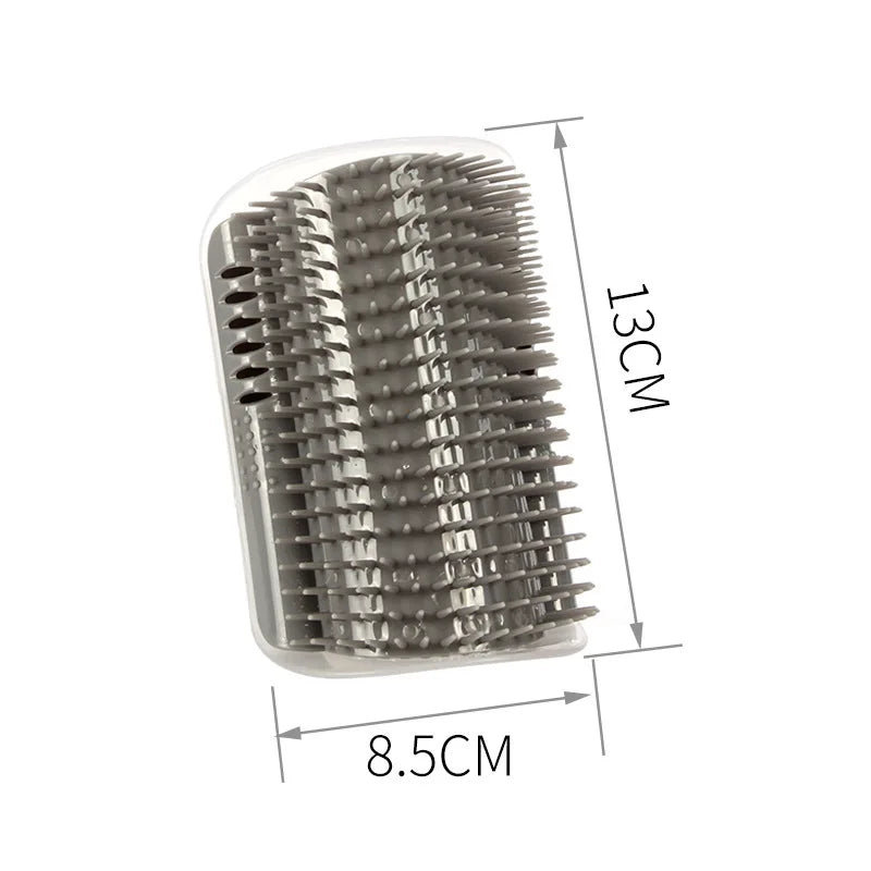Cat Corner Grooming Brush & Removable Scratcher Comb