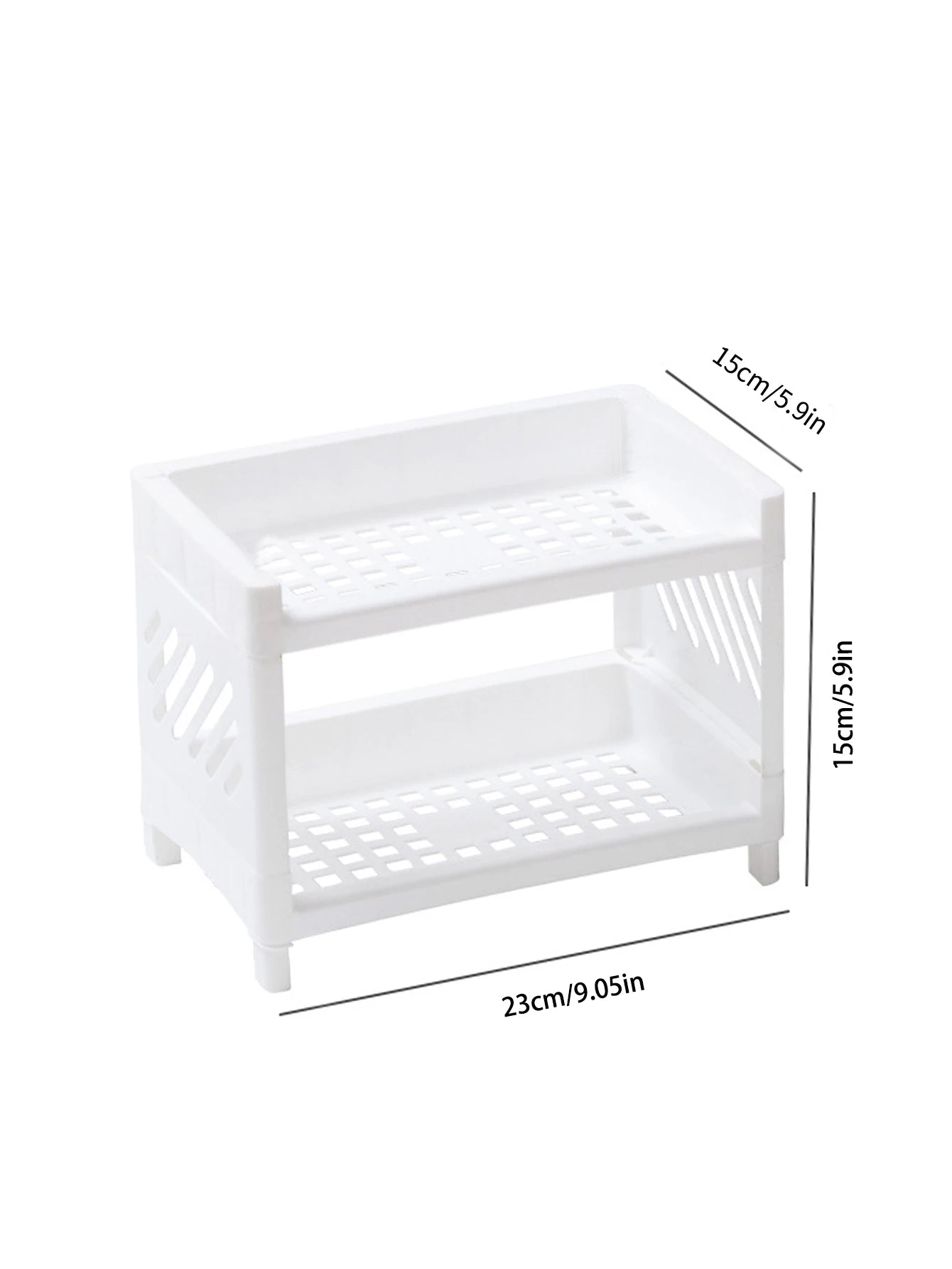 2-Tier PP Desktop Storage Rack – Desk Organizer