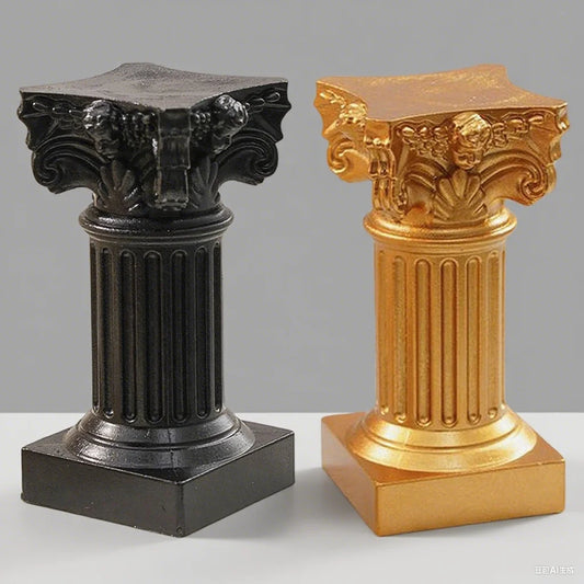 Roman Pillar Greek Column Statue Pedestal Candlestick Stand Figurine Sculpture Indoor Home Dinning Room Garden Scenery Decor