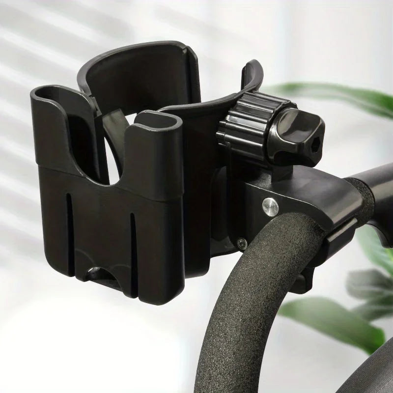 2-in-1 Stroller Cup & Phone Holder, Universal Bottle Bracket for Stroller Wheelchair Accessories