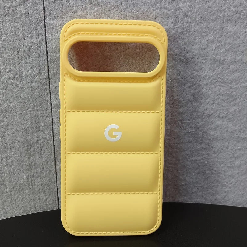 For Google Pixel 10 Pro 9a 9Pro 8 8Pro 7 7a 6 6a 6Pro 5 4 3 5A 4A 3A XL Soft Case Solid Color Liquid Silicone Down Jacket Case