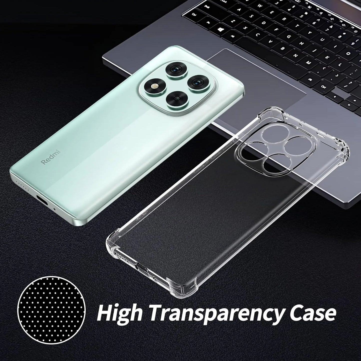 TPU Transparent Case for Xiaomi Redmi Note 15 14 Pro 5G Pro+ Plus Protective Cover Four Corners Shockproof Bumper Coque Fundas