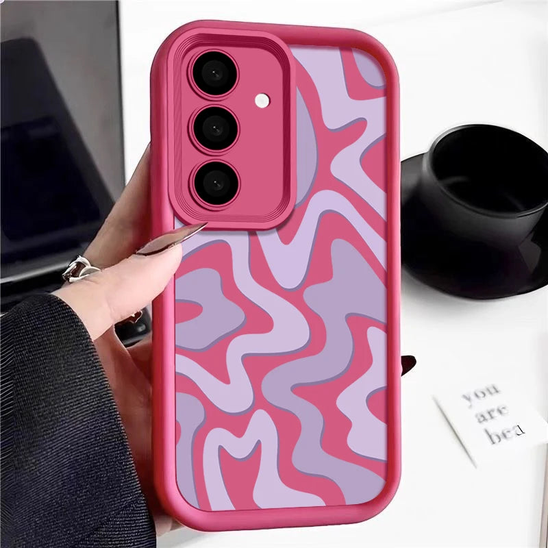 Striped Pattern Phone Case For Samsung Galaxy A57 A27 A37 A56 A16 A17 A36 A26 A55 A54 A15 S26 S25 S24 S23 S22 Ultra S25 FE Cover