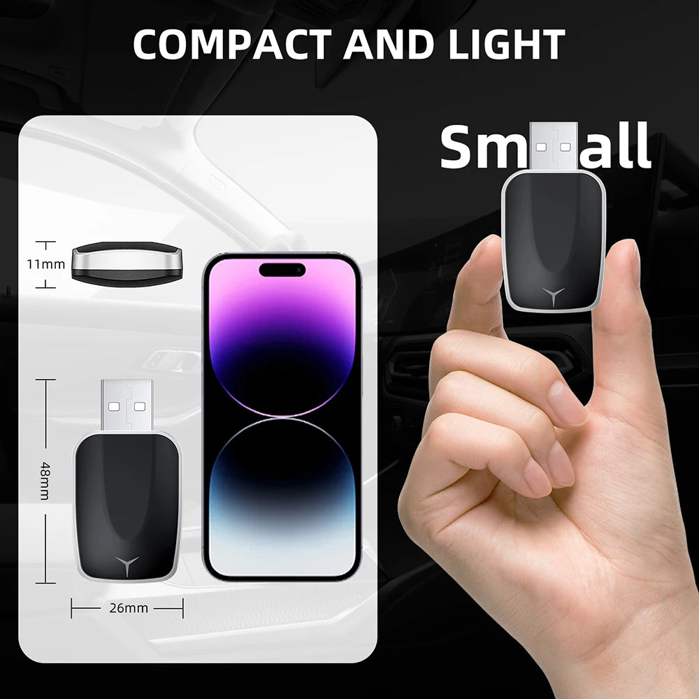 2 In 1 Wired To Wireless Carplay Android Automatic Adapter Car Gadget Smart Box Plug and Play 5Ghz Wifi Fast Connection
