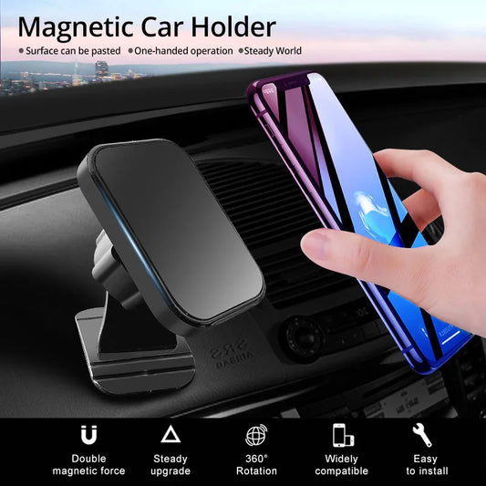 Magnetic Car Holder For IPhone Samsung Mobile Phone Holder Stand Car Air Vent Magnet Mount GPS Support Car Phone Holder