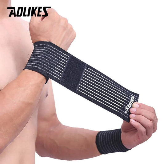 AOLIKES 1PC 40-180cm Compression Bandage Protector Knee Support Brace Sports Elastic Elbow Straps Leg Bands Bandage Workout Wrap