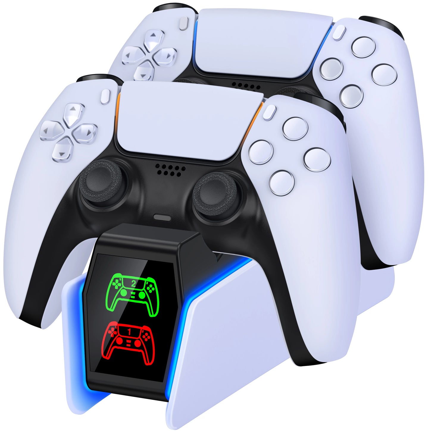 RGB Controller Charging Station For PS5 Dual Fast Charger RGB Indicator Charging Stand Docking Station For PS5 Gamepad