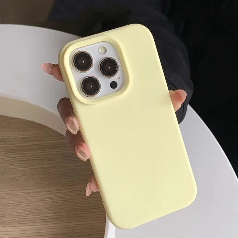 Silicone Solid Color iPhone Case – Dopamine Style