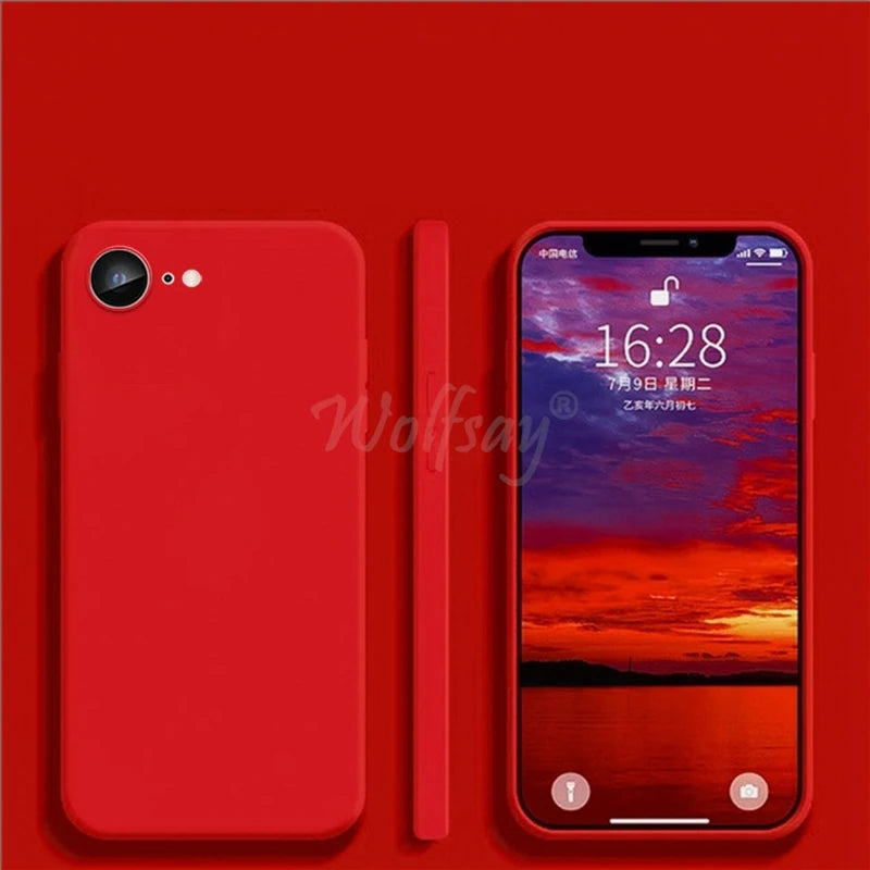 For iPhone 16e Case Liquid Silicone Plain Rubber Funda Phone Protector Case For iPhone 17e Cover For iPhone 17 e 16 E SE 4 Case