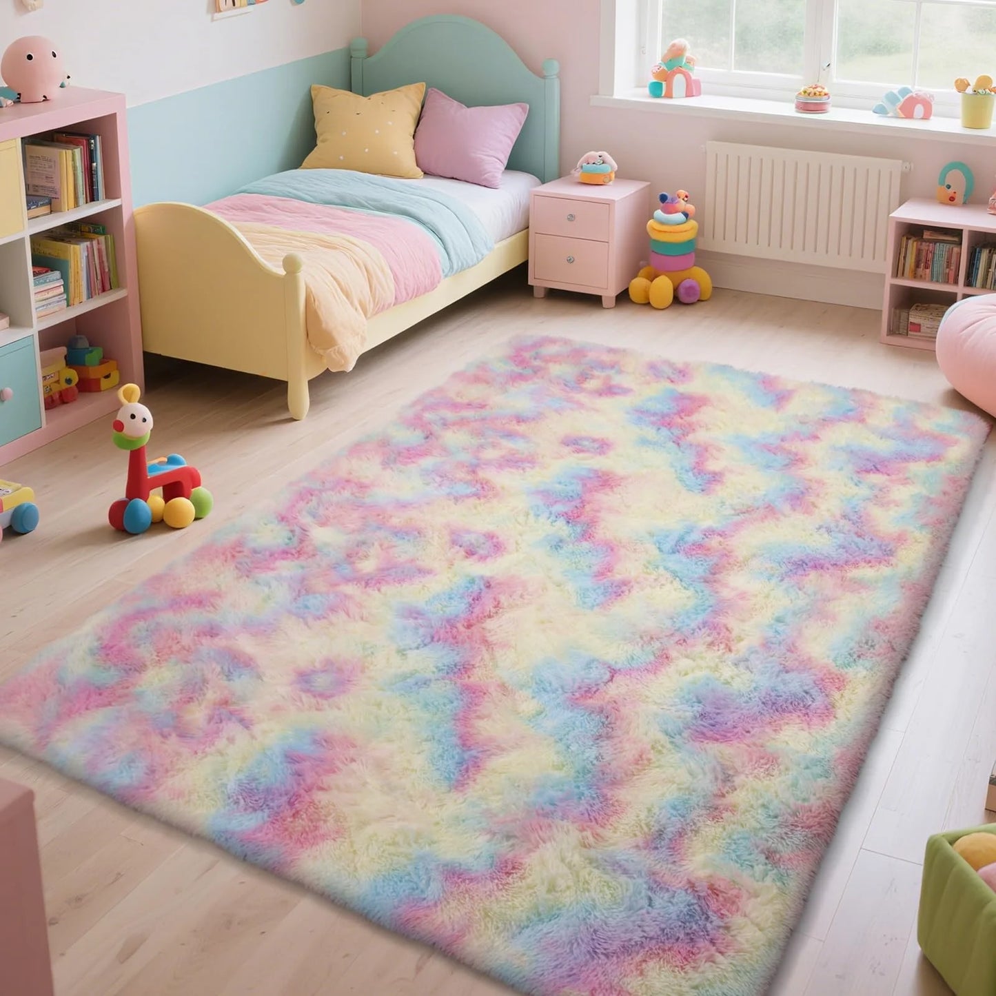 VIKAMA Ultra-Soft Puffy Rug — Bedroom & Living Room Carpet