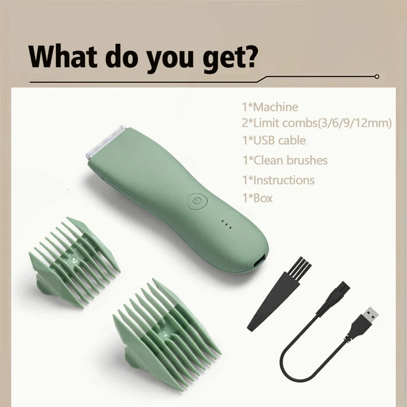 Body Trimmer for Men Beard Face, Hair, Body and Intimate Hair Trimmer Body Shaver Groomer Ceramic Male Electric Hair Clipper
