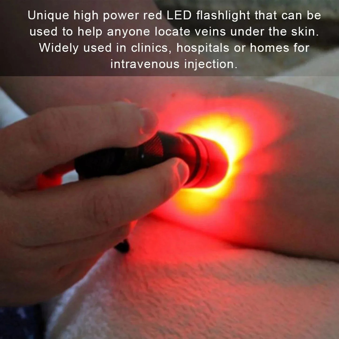 Vein Finder 9*625nm Red Light LED Flashlight Infrared Vein Locator Nurse Injection Vein Viewer Blood Vessel Lamp Mini AAA Torch