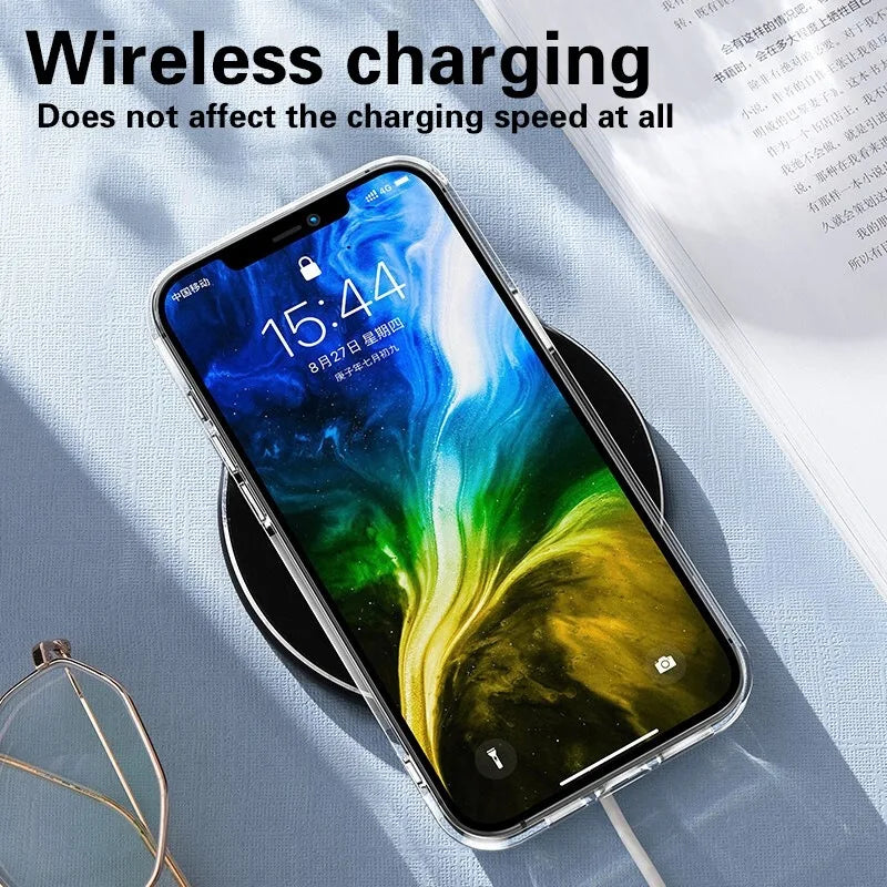 Luxury Ultra Thin Transparent Case for iPhone 17 16 15 11 12 13 14 Pro Max X XR 7 8 Plus Soft TPU Silicone Back Cover Clear Case