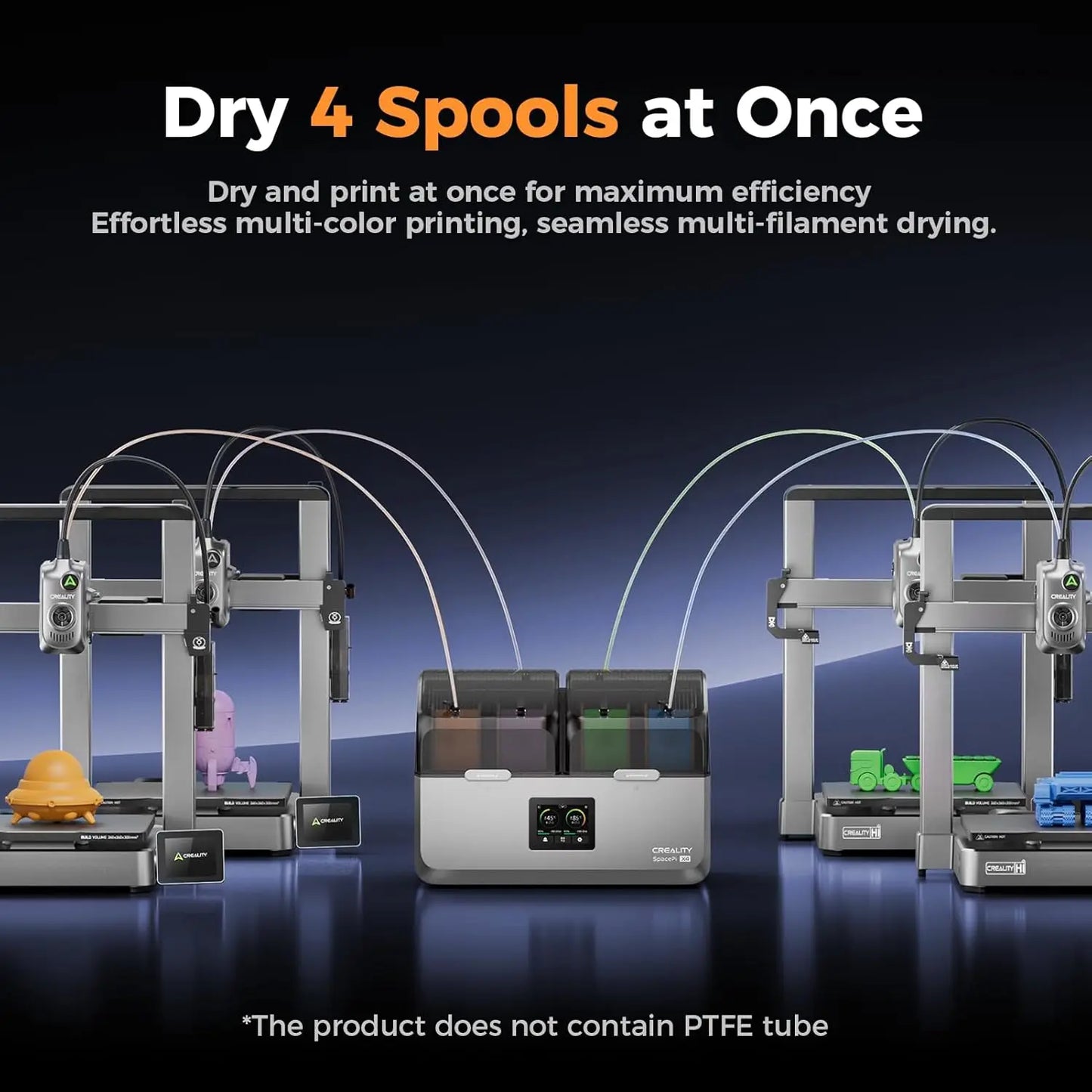 Creality Filament Dryer 4 Spools Space Pi X4 Filament Storage Box 85℃ Max Temperature Dual Independent Heating Chambers