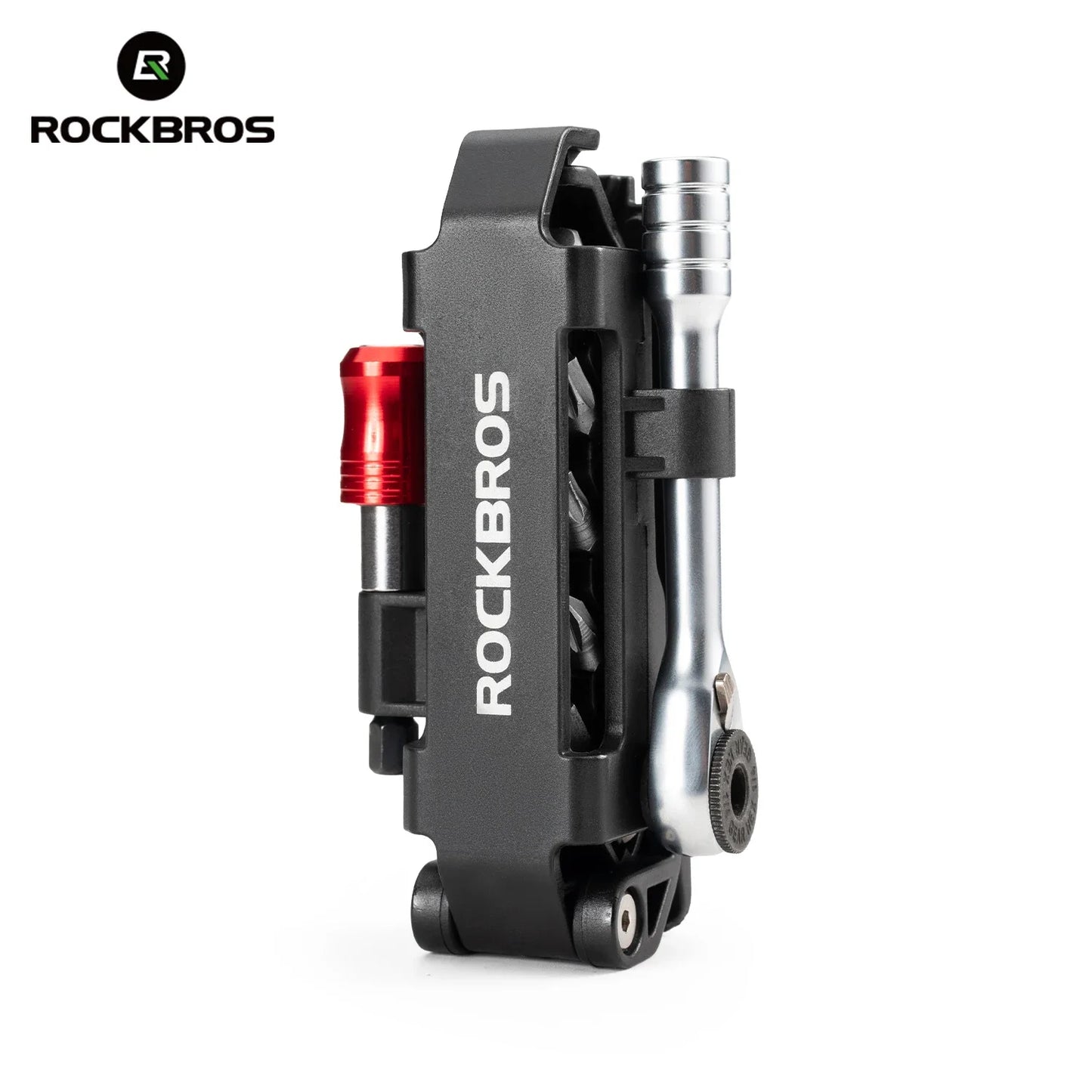 ROCKBROS Bike Repair Tools Multifunctional Ratchet Wrench Set Compact Folding Combination Aluminum Bicycle Ratchet Tool Set