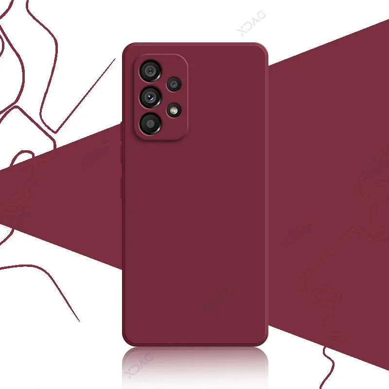 Original Official Soft Case for Samsung Galaxy A13 A23 A33 A53 A73 SamsungA33 SamsungA53 SamsungA73 Square Liquid Silicone Cover
