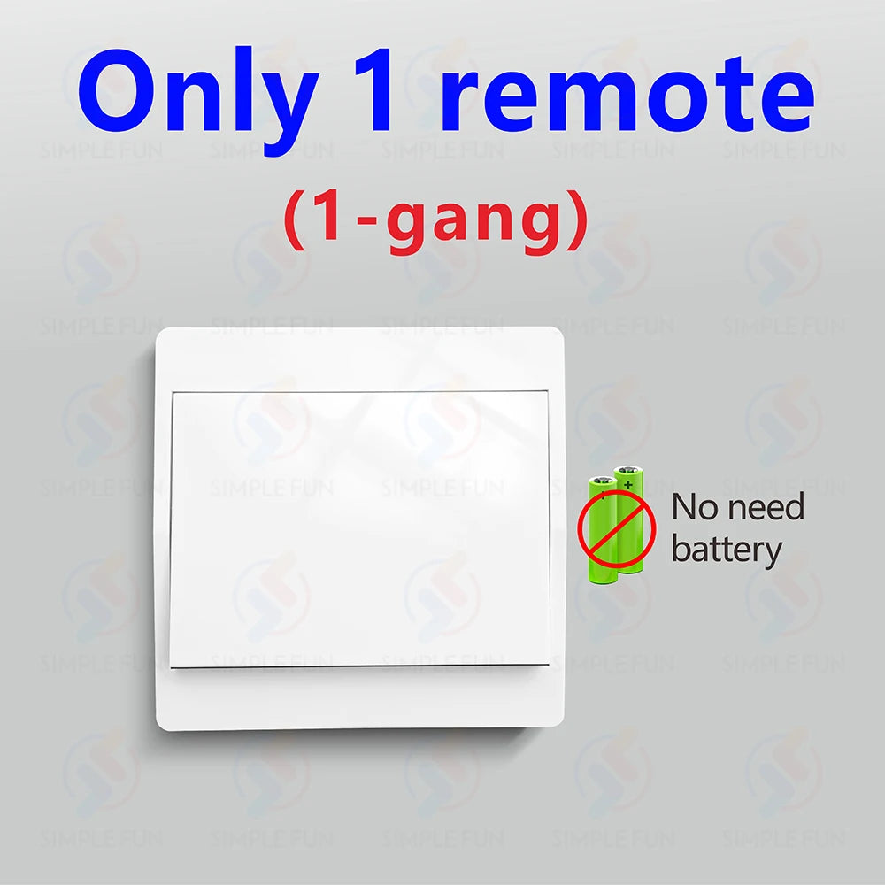 Mini Wireless Remote Control Light Switch 110V 220V 230V No Battery Required Self Powered Wireless Wall Switch Kinetic Switch