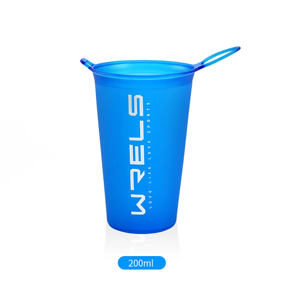 1pc 200ml Foldable Sports Water Cup Marathon Cross-country Running Folding Soft Water Cup Small and Light Easy to Carry Cup