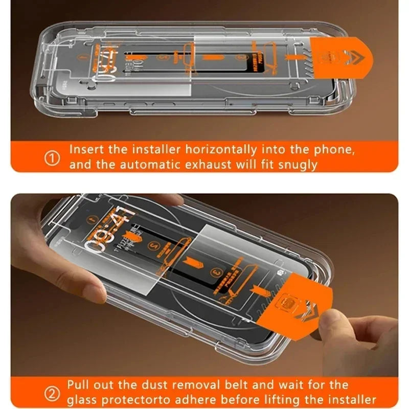 3pcs HD Tempered Glass Screen Protectors for iPhone 17 16 Pro Max 15 14 11 12 13 mini Scratch-Proof Dust-Free Installation