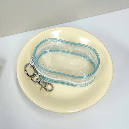 1PCS Transparent Jewelry Organizer Box – Dustproof Pouch with Keychain & Cute Doll Bag