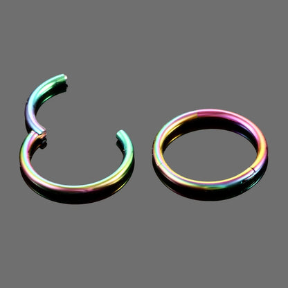 1PC Hinged Segment Nose Hoop – Surgical Steel Septum Clicker, Daith Earring, Piercing Jewelry