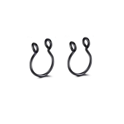 2/3/5Pcs Fake Nose Rings – 316L Stainless Steel U-Shape Septum Ring, Clip-On Nose Hoop, Adjust Nose Piercing Jewelry