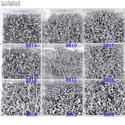 45/90Pcs Mixed Styles Stainless Steel Piercing Jewelry – Eyebrow, Navel, Lip, Tongue, Nose, Labret Bars