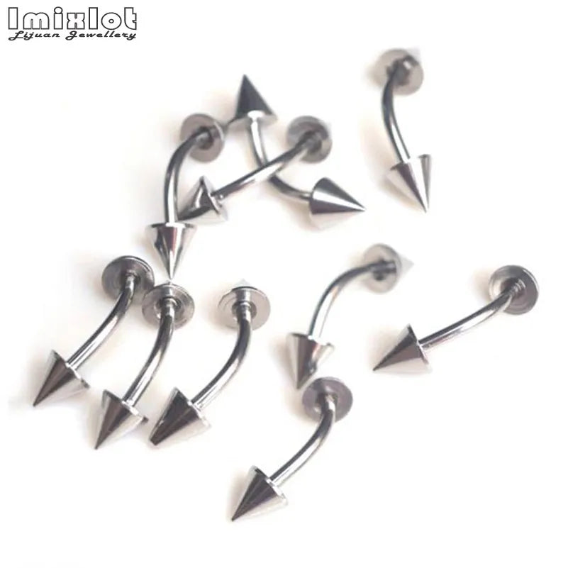 45/90Pcs Mixed Styles Stainless Steel Piercing Jewelry – Eyebrow, Navel, Lip, Tongue, Nose, Labret Bars