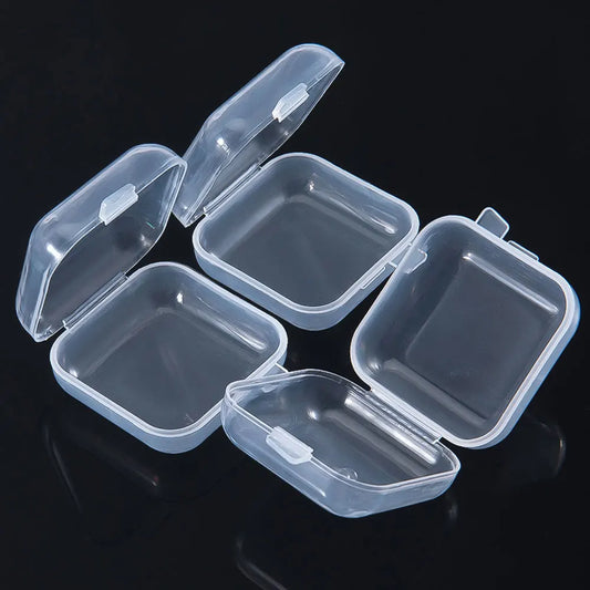 5/20PCS Mini Transparent Plastic Storage Box – Portable Jewelry, Earrings & Ring Organizer