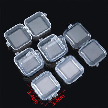 5/20PCS Mini Transparent Plastic Storage Box – Portable Jewelry, Earrings & Ring Organizer