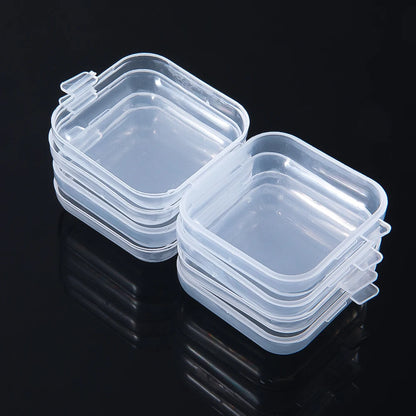 5/20PCS Mini Transparent Plastic Storage Box – Portable Jewelry, Earrings & Ring Organizer