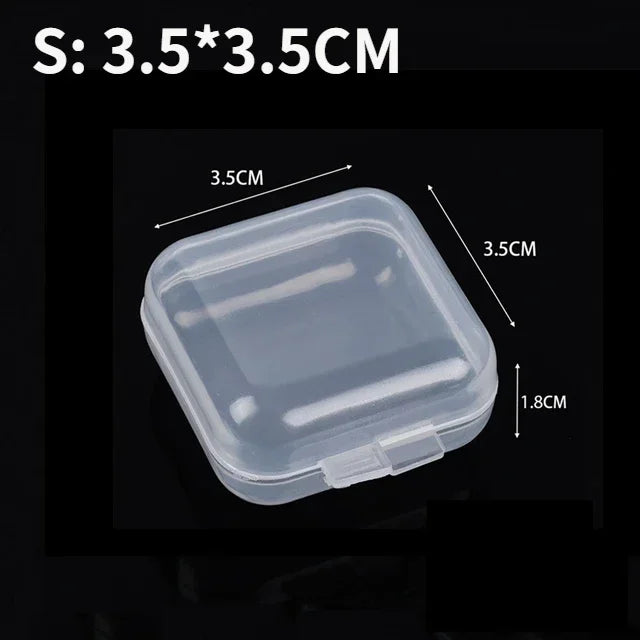60/6PCS Mini Transparent Plastic Storage Box – Earrings & Jewelry Organizer