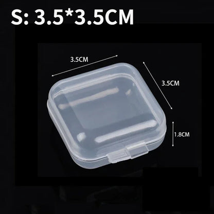 60/6PCS Mini Transparent Plastic Storage Box – Earrings & Jewelry Organizer