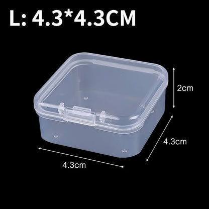 60/6PCS Mini Transparent Plastic Storage Box – Earrings & Jewelry Organizer