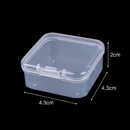 60/6PCS Mini Transparent Plastic Storage Box – Earrings & Jewelry Organizer