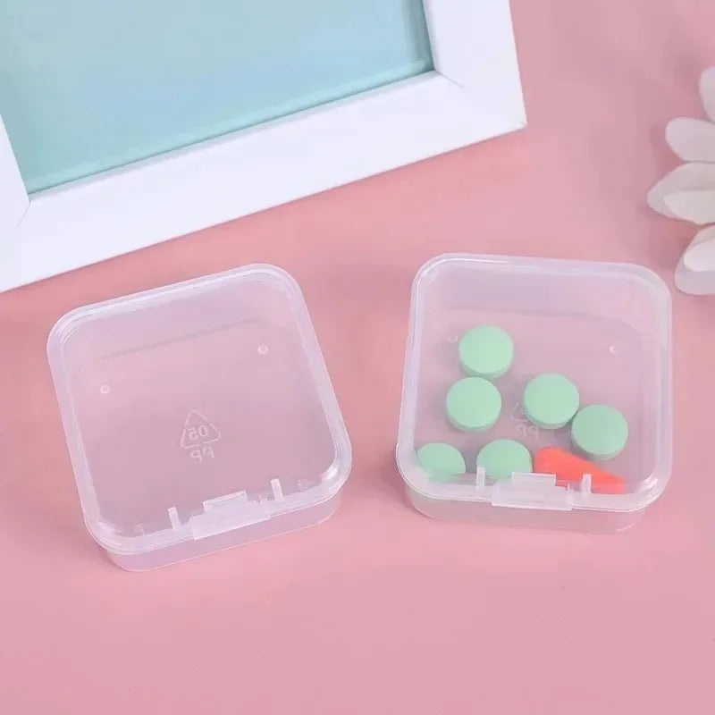 60/6PCS Mini Transparent Plastic Storage Box – Earrings & Jewelry Organizer