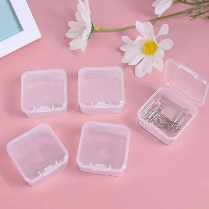60/6PCS Mini Transparent Plastic Storage Box – Earrings & Jewelry Organizer