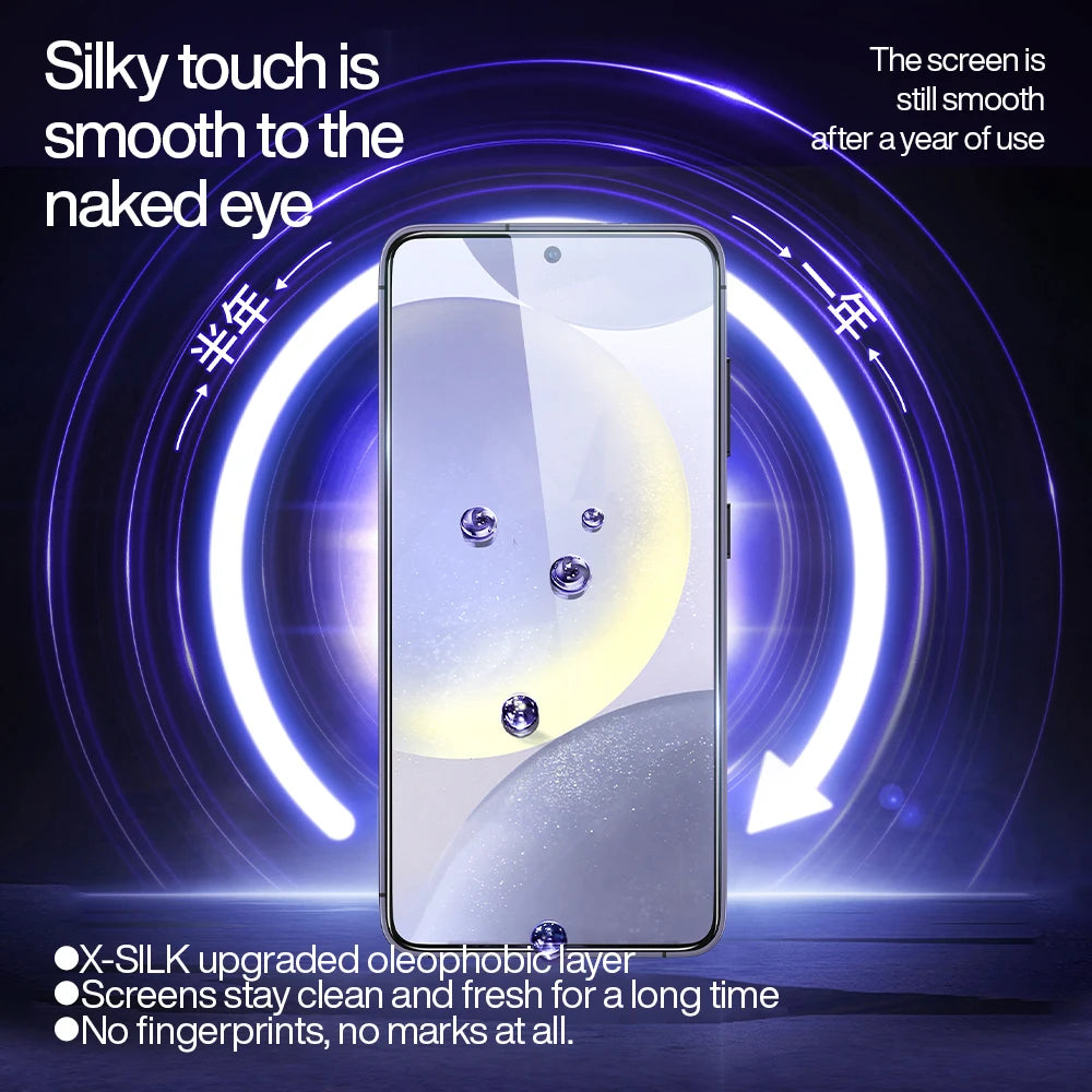 SmartDevil Dust-free Tempered Glass Film for Samsung S26 Ultra HD Clear Screen Protector for Samsung S25 S24 Anti-fingerprint