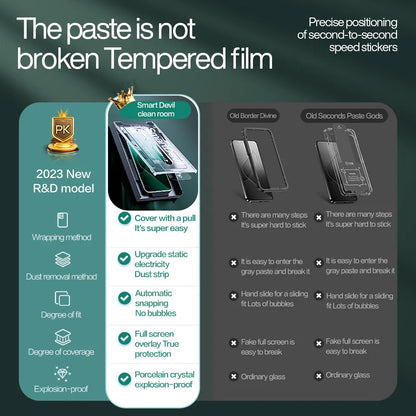 SmartDevil Dust-free Tempered Glass Film for Samsung S26 Ultra HD Clear Screen Protector for Samsung S25 S24 Anti-fingerprint