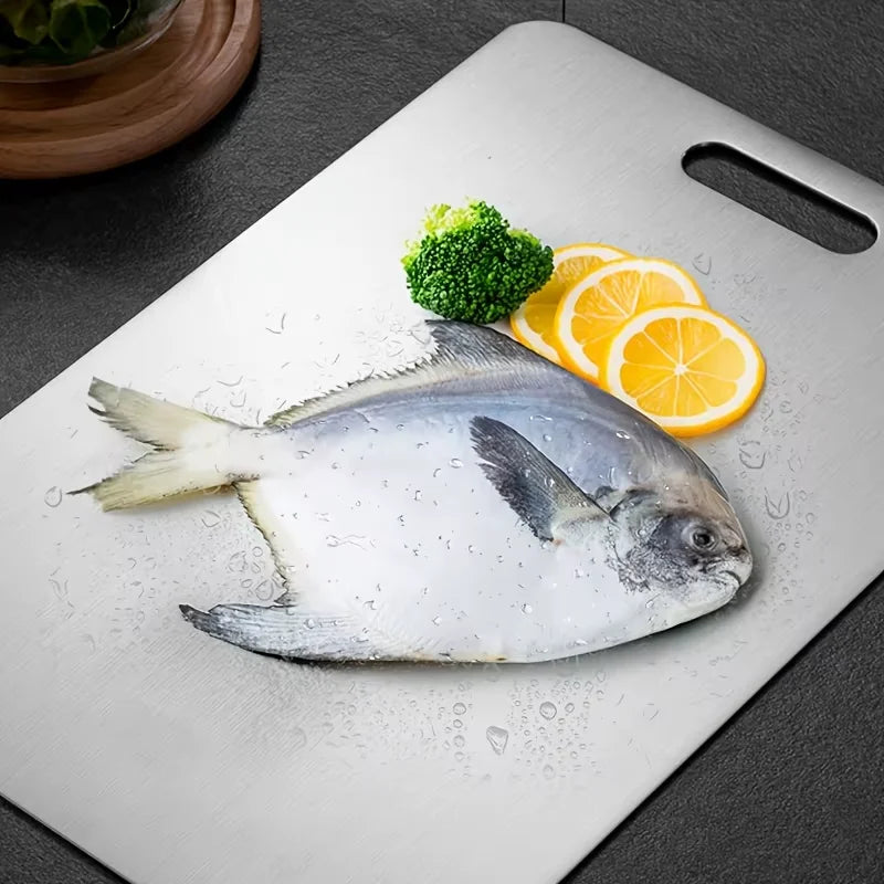 Stainless Steel Thickened Cutting Board Antibacterial Mildew-proof Kneading Dough Board Kitchen Fruit Vegetable Cutting Board