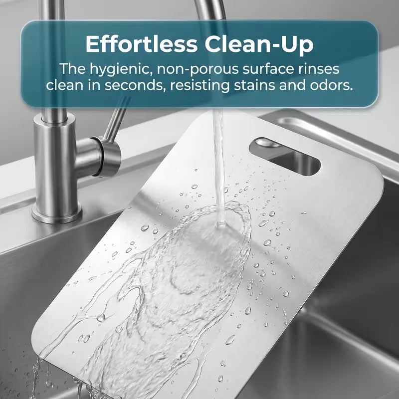 Stainless Steel Thickened Cutting Board Antibacterial Mildew-proof Kneading Dough Board Kitchen Fruit Vegetable Cutting Board
