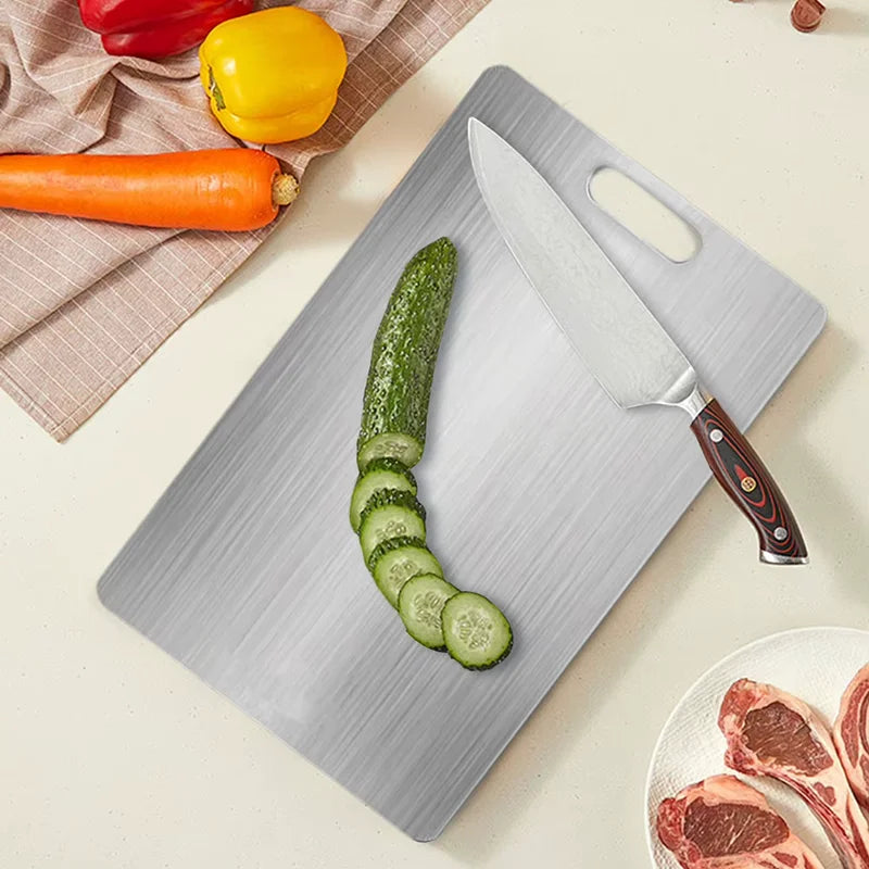 Stainless Steel Thickened Cutting Board Antibacterial Mildew-proof Kneading Dough Board Kitchen Fruit Vegetable Cutting Board