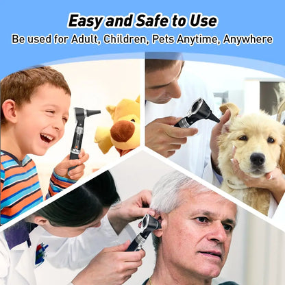 Otoscope - Ear Scope with Light Ear Infection Detector and Pocket Ear Checker Kit with 3X Magnify Lens,  for Kids, Adults, Pets