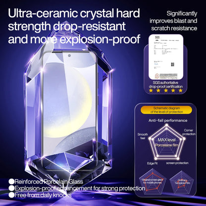 SmartDevil Dust-free Tempered Glass Film for Samsung S26 Ultra HD Clear Screen Protector for Samsung S25 S24 Anti-fingerprint