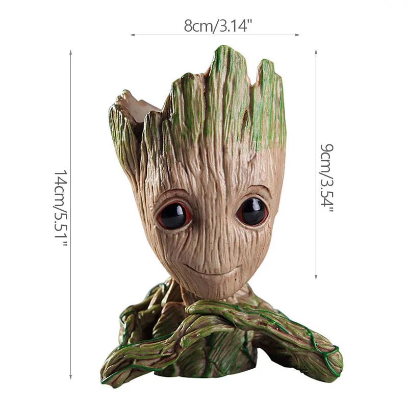 Modern Vases For Flowers Pot Groot Garden Pots Planters Anime Figurines Home Decoration Accessories Office Storage Pen Case